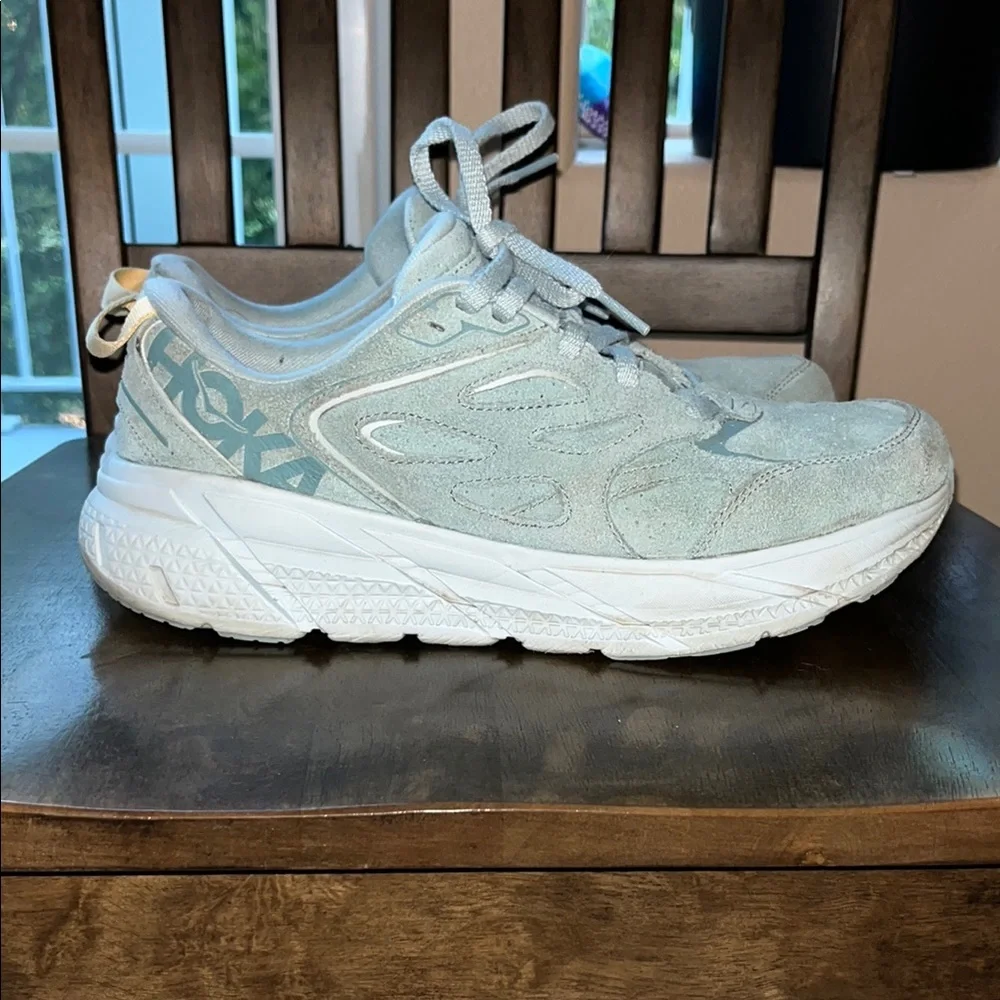 Hoka One One Women's Sneakers - Light Sage Green and White
